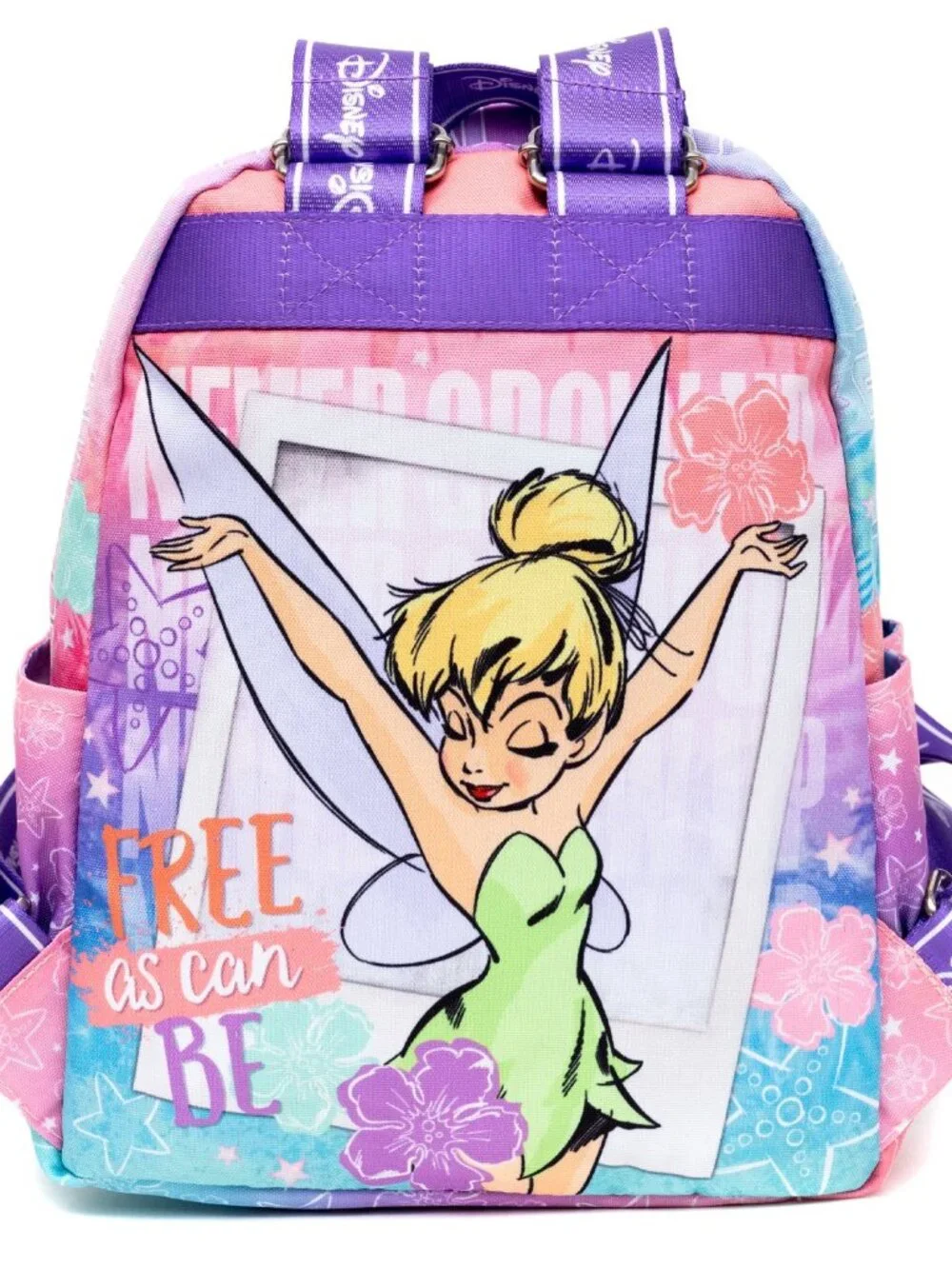 WondaPop Disney Peter Pan Tinker Bell Mini Backpack Never Grow Up Ombre Nylon